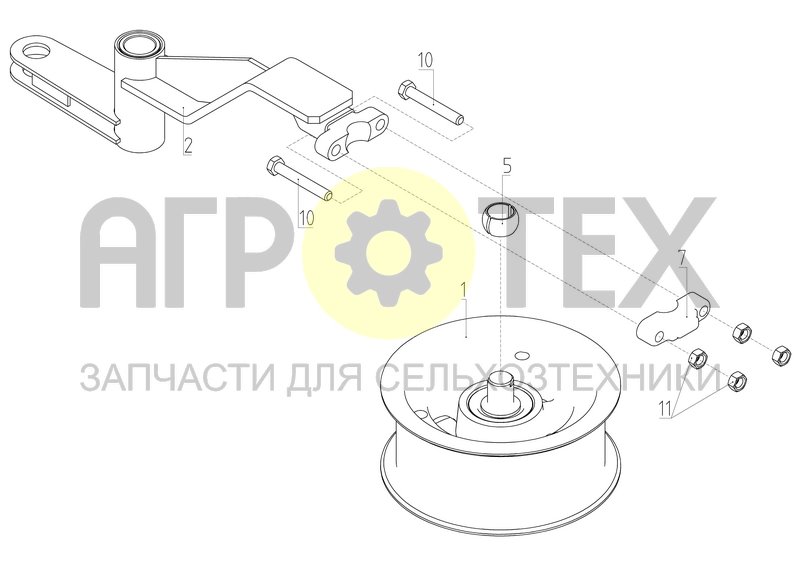 Шкив натяжной (142.03.00.800) (№7 на схеме)